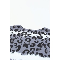 Azura Exchange Leopard Patchwork Short Sleeve Top - M thumbnail
