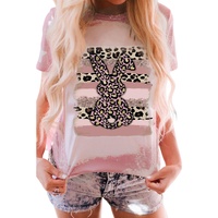Azura Exchange Leopard Rabbit Tie Dye Graphic T-Shirt - L thumbnail