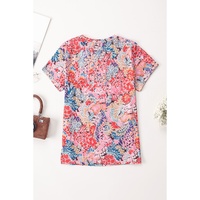 Azura Exchange Floral Print Slim Fit T-Shirt - M thumbnail