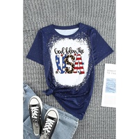 Azura Exchange God Bless the USA Print T-Shirt - S thumbnail