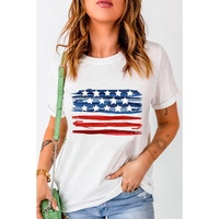 White American Flag Graphic Fashion Tee - M thumbnail