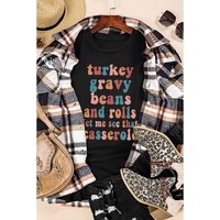 Black Food Lovers Slogan Graphic T Shirt - S thumbnail