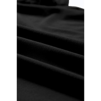 Black Casual Plain Crew Neck Tee - L thumbnail