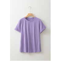 Wisteria Casual Plain Crew Neck Tee - 2XL thumbnail