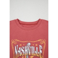 Mineral Red Nashville Music City Graphic Retro Fashion Tee - L thumbnail