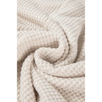 Apricot Waffle Knit Splits Batwing Sleeve Oversized Top - XL thumbnail