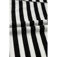 Black Stripe Batwing Sleeve Crewneck Oversized Top - L thumbnail