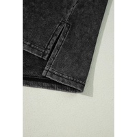 Black Varsity Stripe Half Sleeve Vintage Tee - L thumbnail