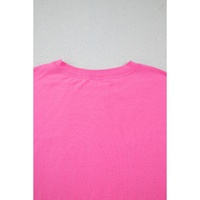 Bright Pink MAMA Letter Graphic Neon T Shirt - L thumbnail
