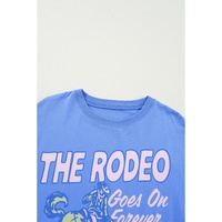 Sky Blue Rodeo Forever Western Graphic Tee - L thumbnail
