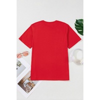 Tomato Red COWBOY Take Me Away Graphic Western Loose Tee - L thumbnail