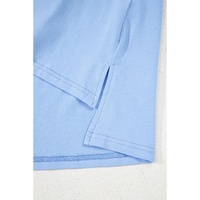 Myosotis Loose Half Sleeve Hi Low Hem T Shirt - L thumbnail