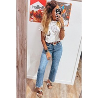 White RODEO Horseshoe Embroidered Patch Pocket T Shirt - XL thumbnail