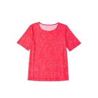 Red Western Girls Mesh T Shirt - L thumbnail