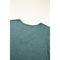 Mist Green Crisscross V Neck Butterfly Sleeve T Shirt - L thumbnail