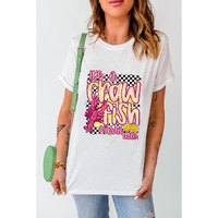White Crawfish Checkered Pattern Graphic Tee - 2XL thumbnail