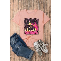 Pink Crawfish Season Graphic Casual Tee - M thumbnail