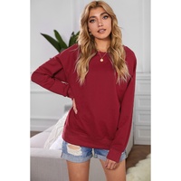 Azura Exchange Solid Crew Neck Pullover Sweatshirt - S thumbnail