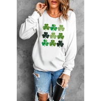 Azura Exchange Clover Print Long Sleeve Sweatshirt - S thumbnail