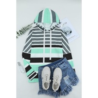 Azura Exchange Striped Drawstring Long Sleeve Hoodie - 2XL thumbnail