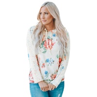 Azura Exchange Lace Contrast Long Sleeve Hoodie - L thumbnail
