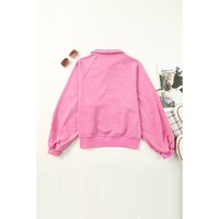 Azura Exchange Lantern Sleeve Snap Button Pullover Sweatshirt - L thumbnail
