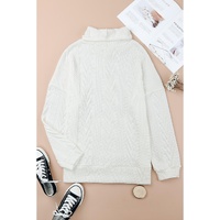 Azura Exchange Textured Cowl Neck Sweatshirt - M thumbnail