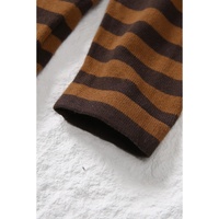 Azura Exchange Striped Knit Quarter Zip Hoodie - M thumbnail