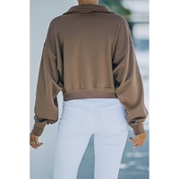Azura Exchange Zipped Cropped Sweatshirt with Pocket - XL thumbnail