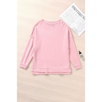 Azura Exchange Frayed Trim Side Slit Sweatshirt - S thumbnail