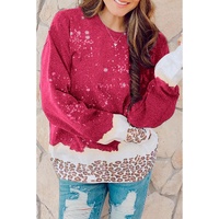 Azura Exchange Leopard Bleached Pullover Sweatshirt - M thumbnail