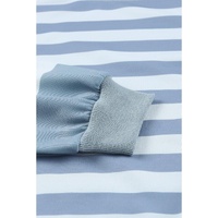 Azura Exchange Drop Shoulder Striped Pullover Sweatshirt - M thumbnail