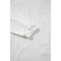White Ribbed Corduroy Oversized Sweatshirt - S thumbnail