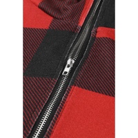 Azura Exchange Buffalo Plaid Zip Pullover Hooded Top - M thumbnail