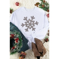Azura Exchange Leopard Snowflake Pullover Sweatshirt - 2XL thumbnail