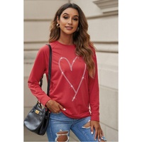 Azura Exchange Heart Shaped Long Sleeve Sweatshirt - S thumbnail