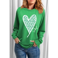 Azura Exchange Lucky Clover Heart Graphic Sweatshirt - S thumbnail