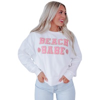Azura Exchange BEACH BABE Slogan Graphic Sweatshirt - L thumbnail