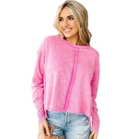 Azura Exchange High Low Raw Edge Sweatshirt - S thumbnail