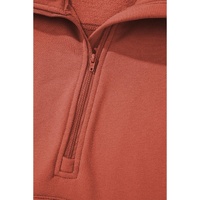 Flamingo Fleece Lined Zip Up Stand Collar Thumbhole Sleeve Sweatshirt - L thumbnail