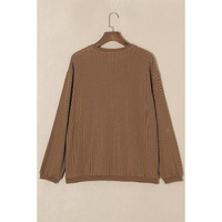 Khaki You Are Loved Print Corduroy Sweatshirt - S thumbnail