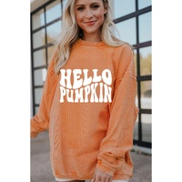 Azura Exchange HELLO PUMPKIN Graphic Corded Sweatshirt - 2XL thumbnail