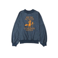 Azura Exchange Halloween Letter Graphic Drop Shoulder Sweatshirt - XL thumbnail