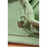 Smoke Green Fleece Lined Half Zipper Kangaroo Pockets Loose Hoodie - 2XL thumbnail