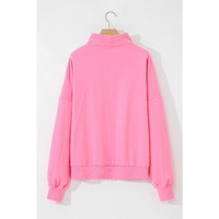 Bonbon Zip-up Stand Neck Kangaroo Pocket Sweatshirt - L thumbnail