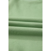 Smoke Green Solid Fleece Lined Drop Shoulder Terry Sweatshirt - 2XL thumbnail