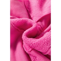 Pitaya Pink Mineral Wash Terry Patchwork Drawstring Hoodie - L thumbnail