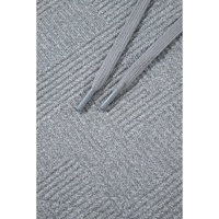 Gray Textured Color Block Kangaroo Pocket Drop Shoulder Hoodie - S thumbnail