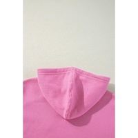 Bonbon Solid Color Fleece Lined Drawstring Hoodie with Pocket - 2XL thumbnail