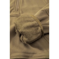 Brown Quarter Zip Stand Neck Kangaroo Pocket Sweatshirt - S thumbnail